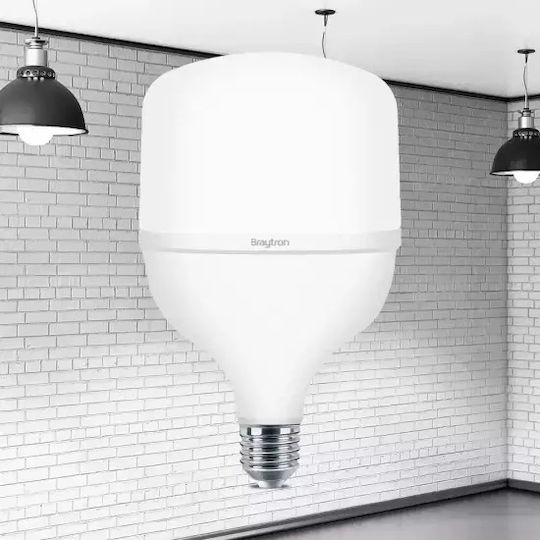 Braytron Λάμπα LED 38W για Ντουί E27 και Σχήμα T120 Ψυχρό Λευκό 4260lm