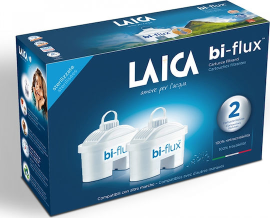 Laica Ανταλλακτικό Φίλτρο Νερού για Κανάτα από Ενεργό Άνθρακα Bi-Flux Universal 2τμχ