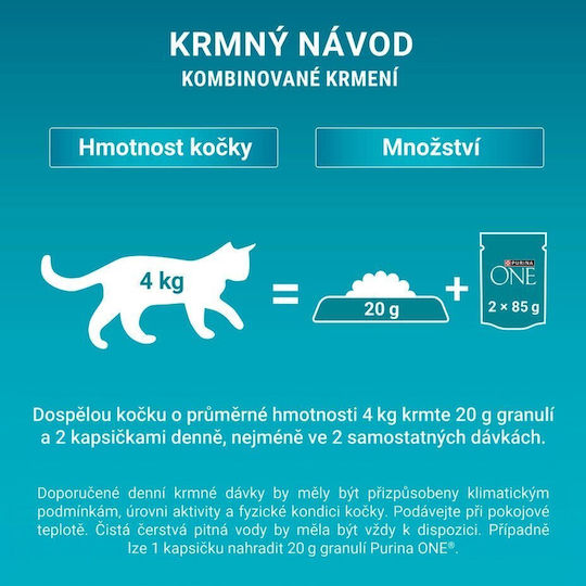 Purina One Nassfutter für Katzen in Dose mit Rindfleisch, Huhn, Lachs und Türkei 40x85gr