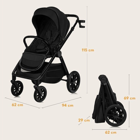 Lionelo Layla Verstellbar 3 in 1 Baby Kinderwagen Geeignet für Neugeborene Brown Rust