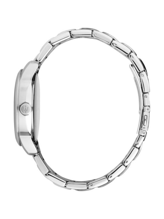 Maserati Successo Ceas Barbati 42mm Baterie cu Brățară Din Metal Argintie