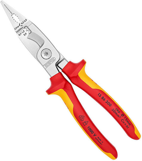 Knipex Μυτοτσίμπιδο Ίσιο Ηλεκτρολόγου Μήκους 200mm