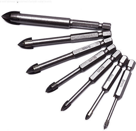 Harden Four-Cut Drill Carbide with Hexagonal Shank for Glass και Tiles 5mm