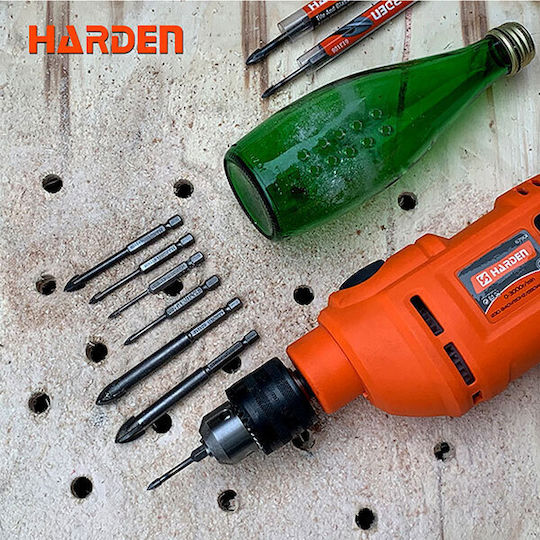 Harden Four-Cut Drill Carbide with Hexagonal Shank for Glass και Tiles 7mm
