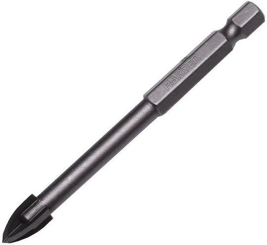 Harden Four-Cut Drill Carbide with Hexagonal Shank for Glass και Tiles 7mm