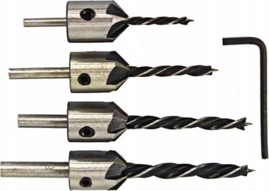 Burghiu pentru lemn argintiu 3-6mm 5 bucăți