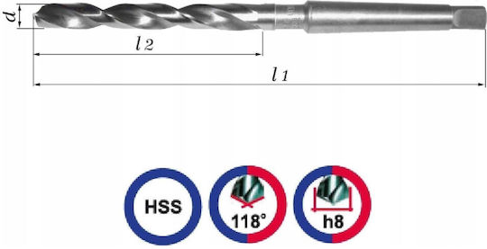 Baildon 12.0 Diamond Drill HSS for Metal 12mm