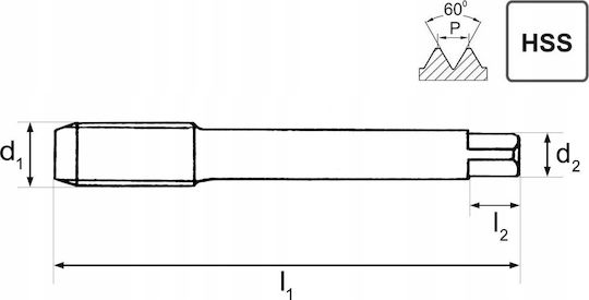 Gewindebohrer M 6x1,00mm 1 Stk