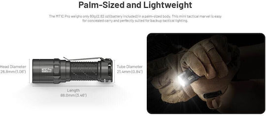 NiteCore Pro Taschenlampe LED IP68 mit maximaler Helligkeit 1000lm Multi Task Mt1c Pro Mehrfarbig