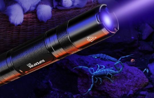 Superfire Făclie LED UV Reîncărcabilă IP44 cu Luminozitate Maximă 365lm
