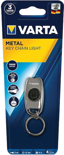 Varta Keychain Flashlight LED with Maximum Brightness 15lm Silver