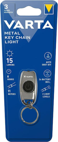 Varta Keychain Flashlight LED with Maximum Brightness 15lm Silver