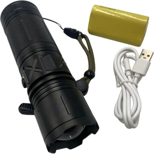 Andowl Επαναφορτιζόμενος Φακός LED IPX6 με Μέγιστη Φωτεινότητα 100lm Qd950