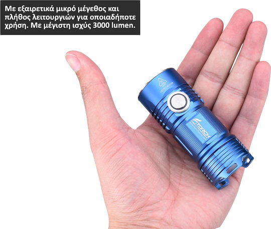Fitorch Lanternă LED IPX8 cu Luminozitate Maximă 3000lm P25 Albastru Albastru
