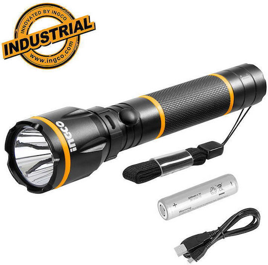 Ingco Lumină de lucru și de sit, cu baterie Lanternă LED IPX4 cu Luminozitate Maximă 250lm