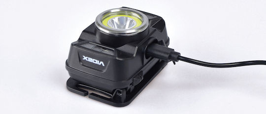 Videx Επαναφορτιζόμενος Φακός Κεφαλής LED IP65 με Μέγιστη Φωτεινότητα 410lm