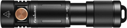 Fenix Rechargeable Keychain Flashlight LED IP68 with Maximum Brightness 400lm E05R Embedded Green Green