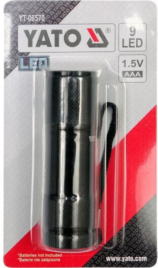 Yato Taschenlampe LED Schwarz
