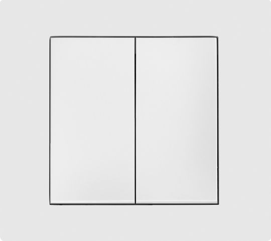 Elektro Plast Recessed Wall Switch Double Without Frame White