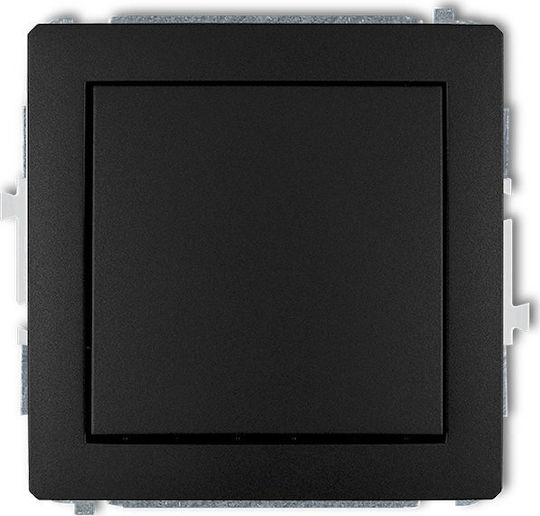 Karlik Waterproof Recessed Wall Switch Single Without Frame Black