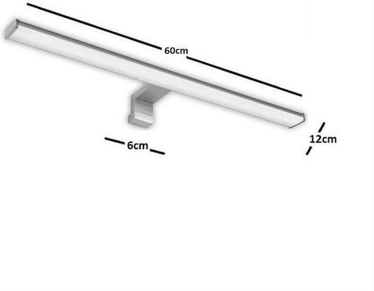 Adeleq Modern Lumină de Baie cu LED Integrat și Lumină Alb Natural 60x6cm