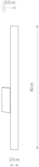 Nowodvorski Laser Modern Lamp Wall with Socket G9 Gold 40x6.5x2.5cm