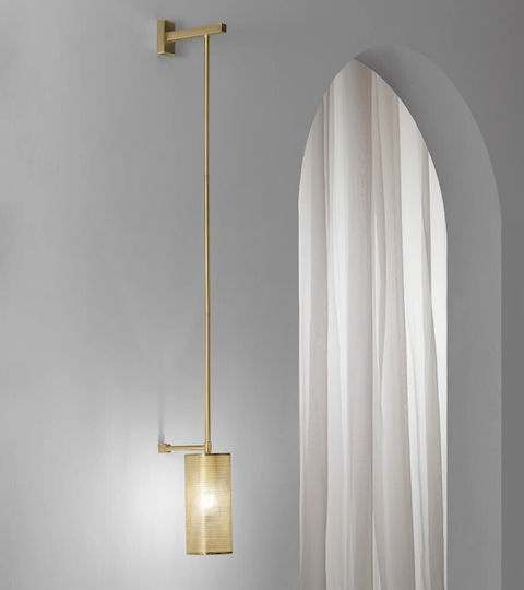 Fan Europe I-King-AP Modern Lamp Wall with Socket E27 Gold 10x22cm