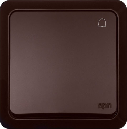 Elektro Plast Wall Switch Lighting with Frame Brown