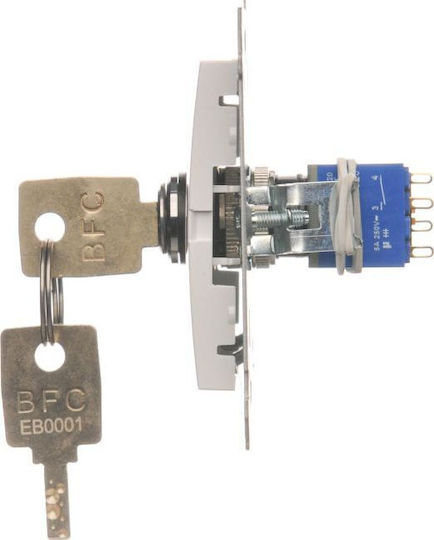 Kontakt-Simon Recessed Rotary Switch Key without Frame White