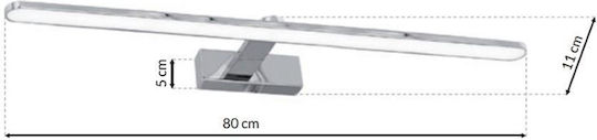 Eko Light Modern Leuchte Wand mit Integrierter LED Silber