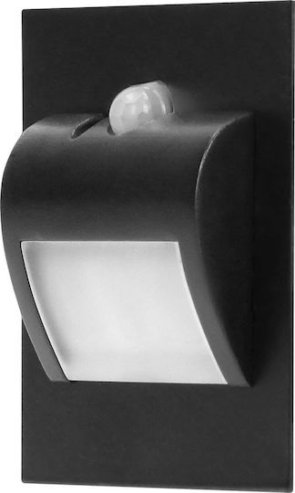Orno Lamp Wall with Integrated LED and Cool White Light Black