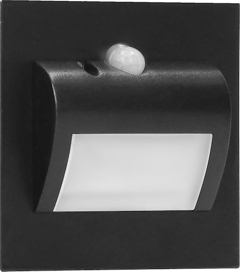 Orno Lamp Wall with Integrated LED and Warm White Light Black