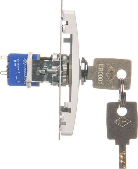 Kontakt-Simon Simon Basic Recessed Rotary Switch Key without Frame White