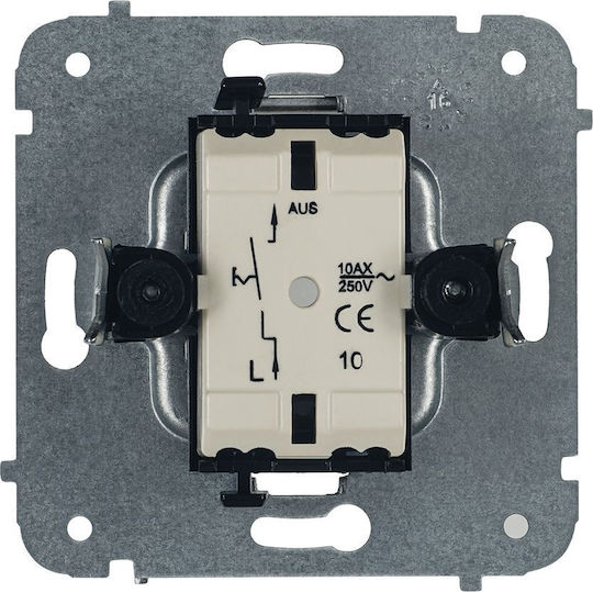 Elektro Plast Wall-mounted Basic Wall Switch with White Frame