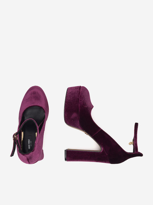 Pumps mit Riemchen Lila