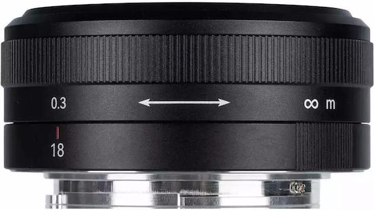7artisans Пълен кадър Фотообектив Photoelectric 18mm f/5.6 Палачинки / Широк ъгъл за Никон З Монтаж Черен