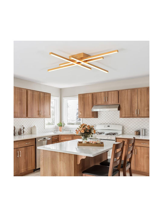 Powertech Leuchte Deckenleuchte 60cm Gold mit Integrierter LED