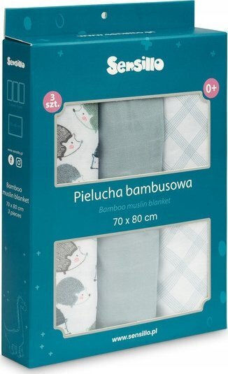 Sensillo Σελτεδάκια Μπλε 70x80εκ. 3τμχ