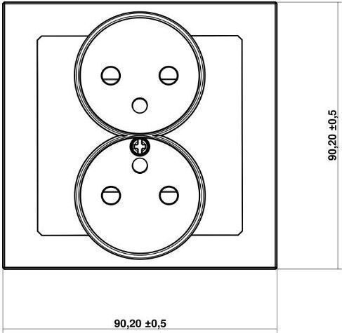 Karlik Power Socket Silver 1pcs