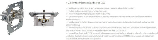 Karlik Двойна Мортис Πρίζα Ρεύματος Сив 1бр