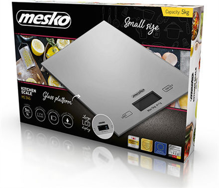 Mesko Ψηφιακή Ζυγαριά Κουζίνας έως 5kg Ασημί