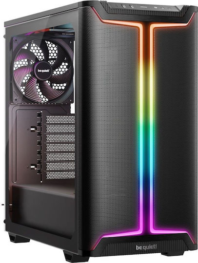 Be Quiet Pure Base 501 DX Gaming Midi Tower Κουτί Υπολογιστή με Πλαϊνό Παράθυρο και RGB Φωτισμό Μαύρο
