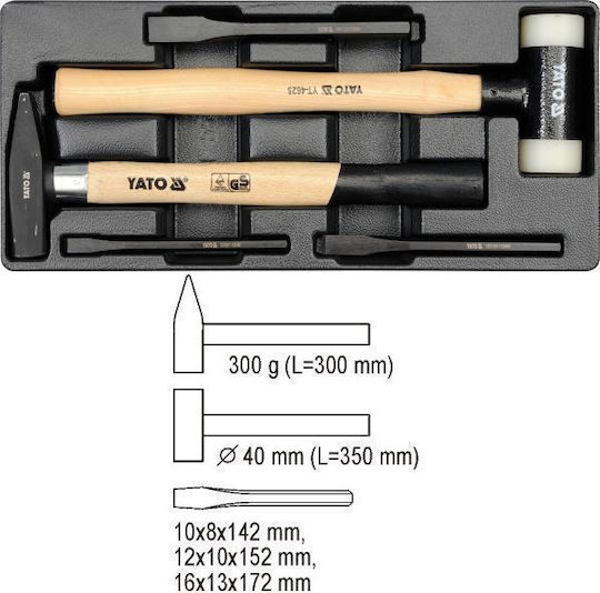 Yato Set Ciocane cu Mâner de Lemn YT-5540