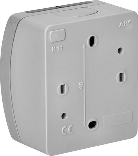 Orno Aquatic Power Socket Gray 1pcs