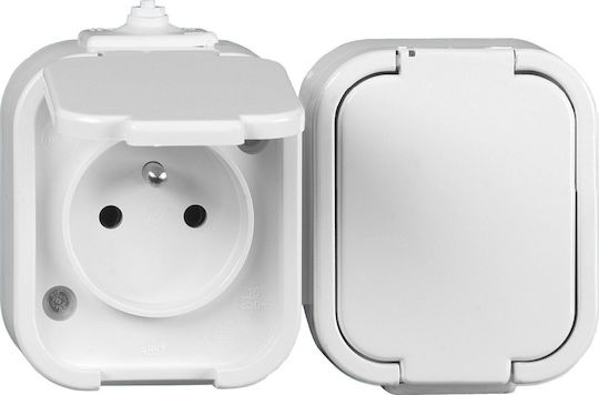 Solight Priză Electrică Externă Dublă Rezistentă La Apă Albă