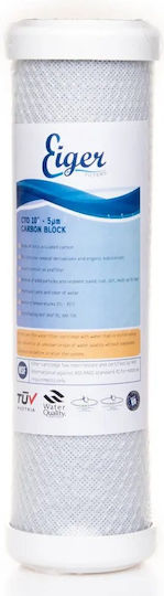 Eiger Filtru de Apă de Înlocuire pentru Blat și Sub Blat din Cărbune Activ 10" 5 μm - micrometru