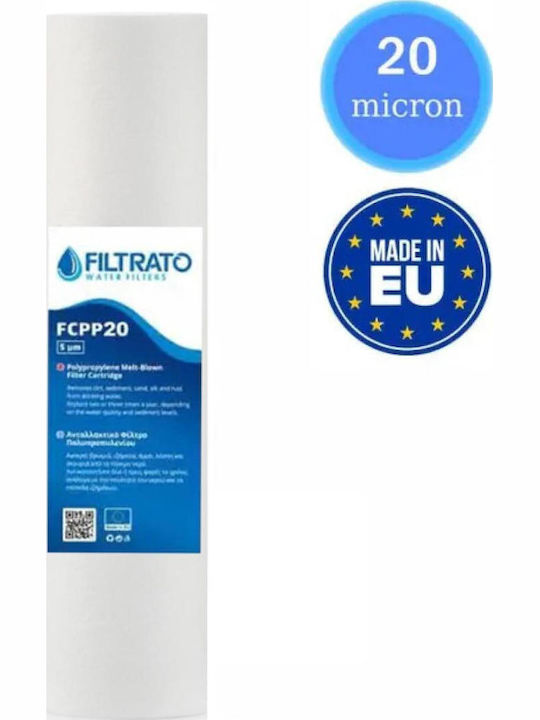 Filtrato Water Filter Replacement Central Water Filtration System made of Polypropylene 10" FCPP20 20 μm
