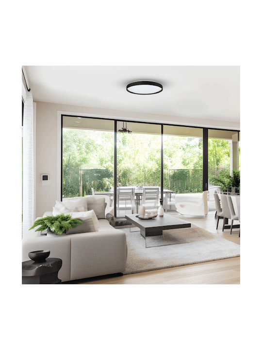 Eko Light Ceiling Mount Light Black with Integrated LED and Remote Control