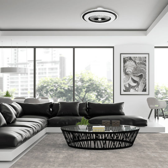 Eko Light Zonda Ceiling Fan 60cm with Light Fixture Black