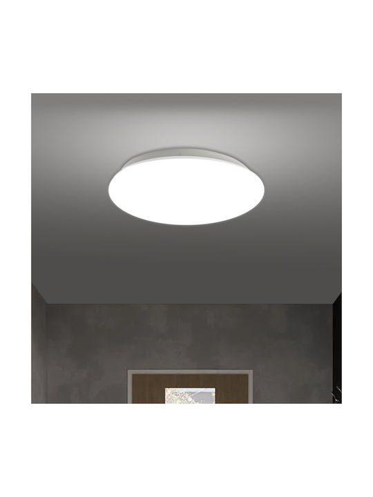 Maclean Energy Ceiling Mount Light Bathroom White with Integrated LED